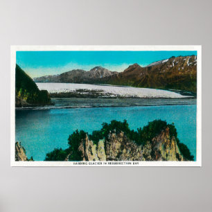 View of Harding Glacier in Resurrection Bay Poster