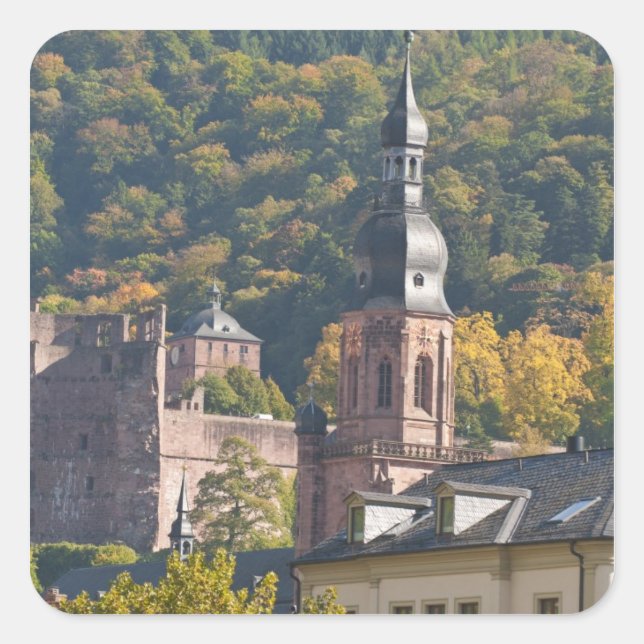 View of Heidelberg's Old Town Square Sticker (Front)
