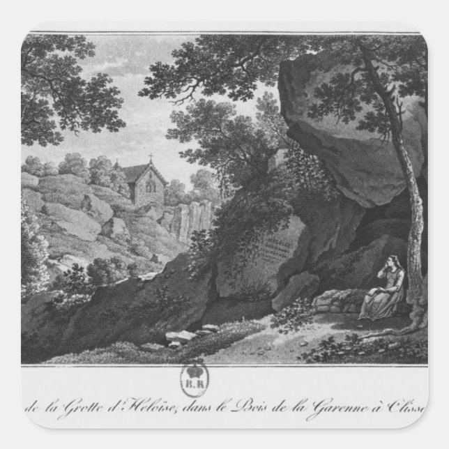 View of Heloise grotto the park La Garenne Square Sticker (Front)