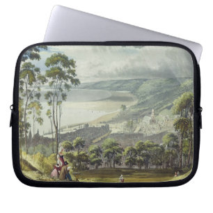 View of Honfleur, from 'Views on the Seine', engra Laptop Sleeve