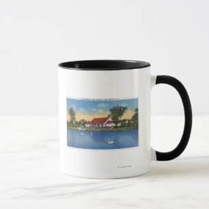 View of Hoopes Park Swans on the Lake Mug