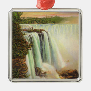 View of Horseshoe Falls from Goat Island Metal Tree Decoration