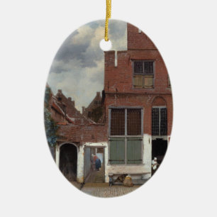 View of houses in Delft The Little Street Ceramic Ornament
