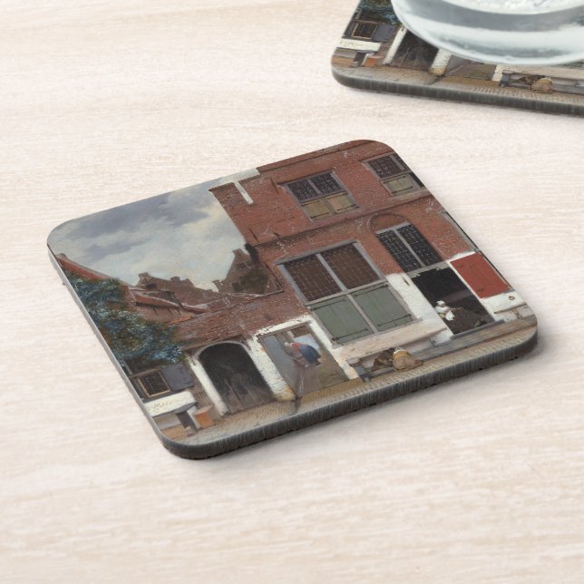 View of houses in Delft The Little Street Coaster (Left Side)