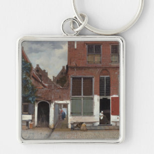 View of houses in Delft The Little Street Key Ring
