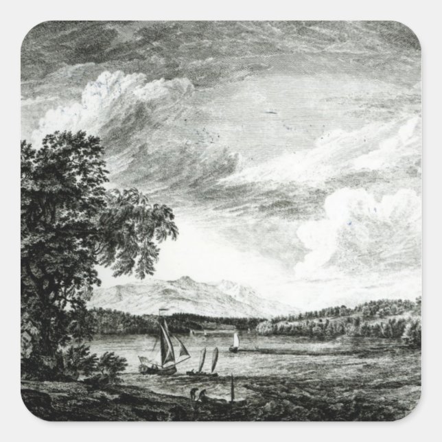 View of Hudson's River of Pakepsey Square Sticker (Front)
