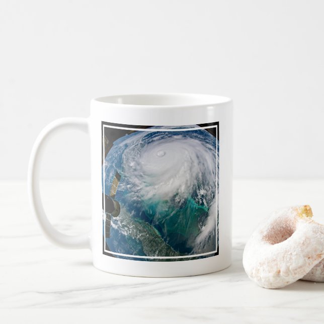 View Of Hurricane Dorian. Coffee Mug (With Donut)