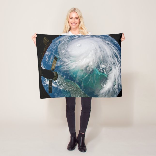 View Of Hurricane Dorian. Fleece Blanket (In Situ)