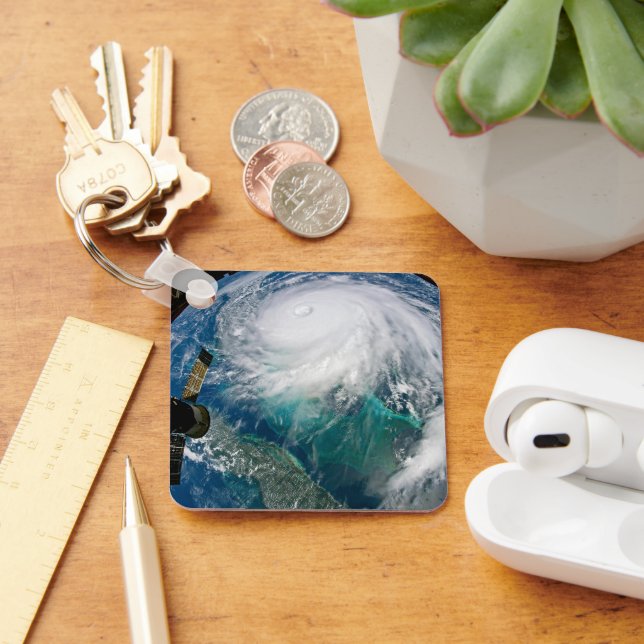 View Of Hurricane Dorian. Key Ring (Desk)