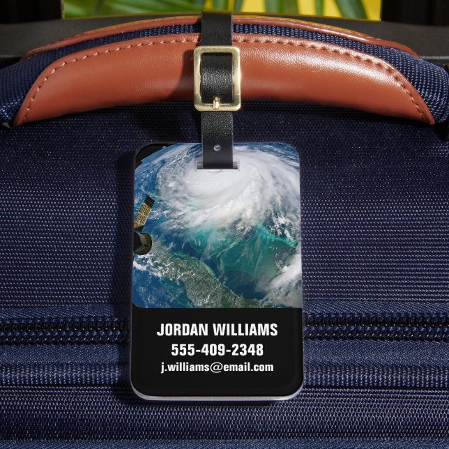 View Of Hurricane Dorian. Luggage Tag (Front Insitu 2)