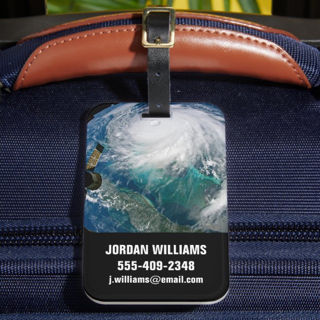 View Of Hurricane Dorian. Luggage Tag (Front Insitu 2)