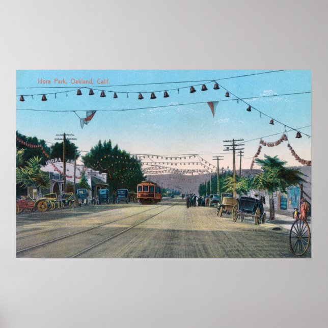 View of Idora Park from StreetOakland, CA Poster (Front)
