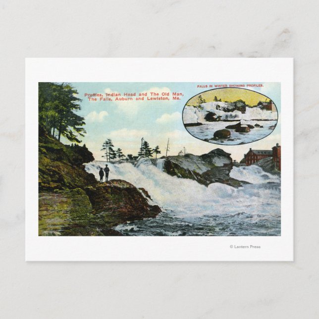 View of Indian Head, the Old Man Postcard (Front)