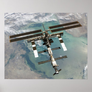 View of International Space Station (STS-114) Poster
