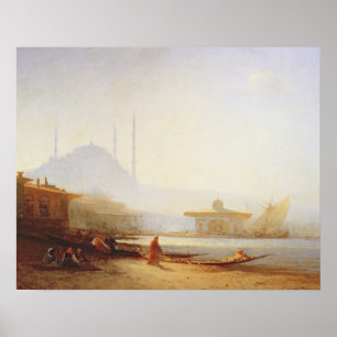 View of Istanbul, 1864 (oil on canvas) Poster