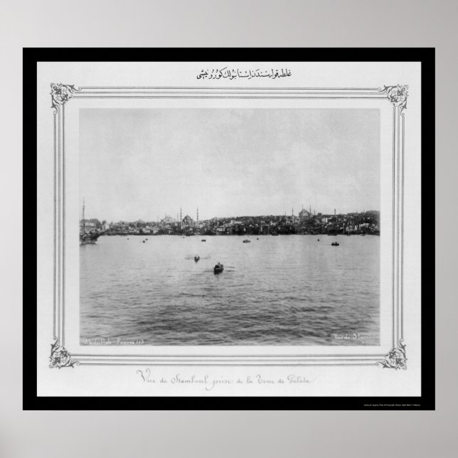 View of Istanbul From Galata 1885 Poster (Front)
