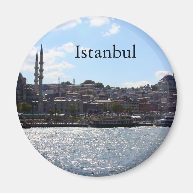 View of Istanbul Harbour Magnet (Front)