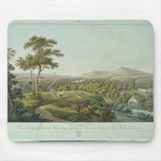 View of Jena from Rasenhuehlberg, c.1810 Mouse Pad (Front)