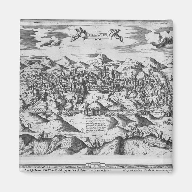 View of Jerusalem, 1570 ? Magnet (Front)