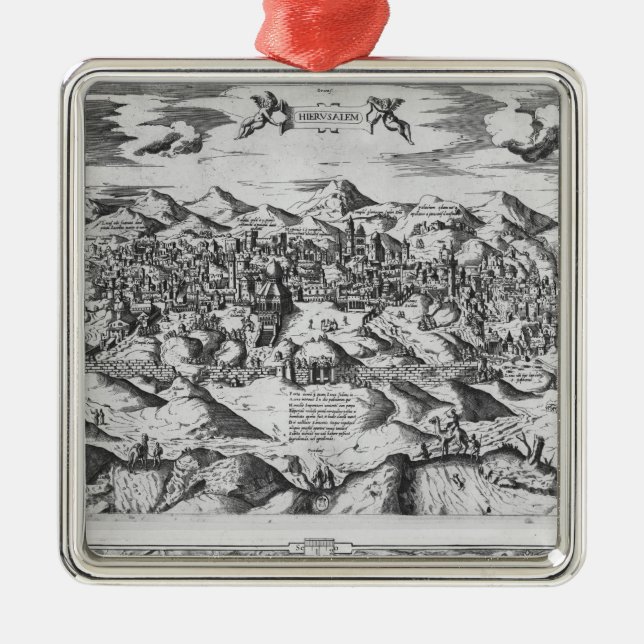 View of Jerusalem, 1570 ? Metal Tree Decoration (Front)
