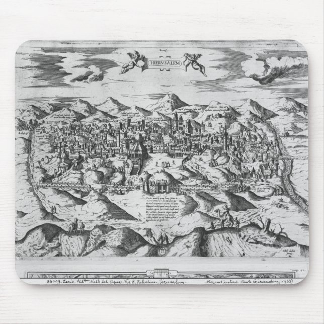 View of Jerusalem, 1570 ? Mouse Pad (Front)