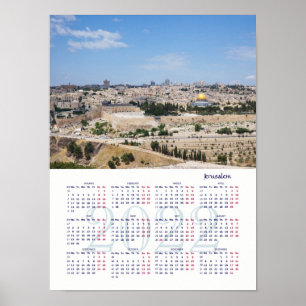 View of Jerusalem Old City, Israel.  2022 Poster