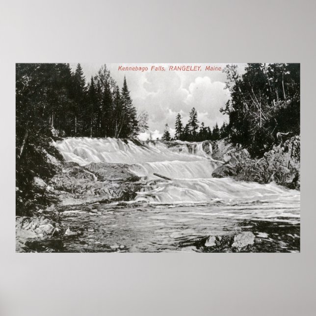 View of Kennebago Falls Poster (Front)