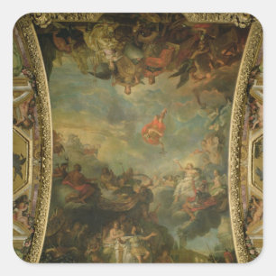 View of King Louis XIV Governing Alone Square Sticker