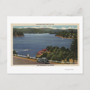 View of Lake Edge Drive Near Dam Postcard