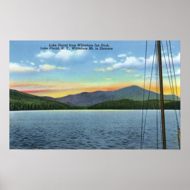 View of Lake from Whiteface Inn Dock Poster (Front)