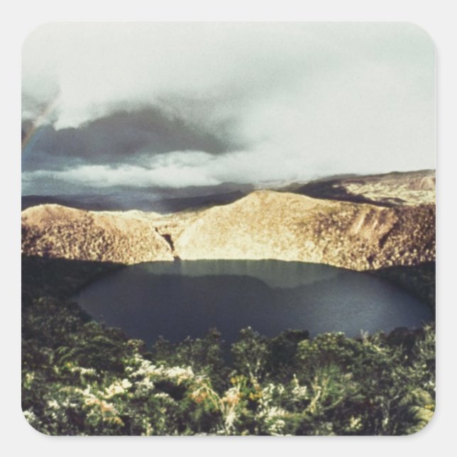 View of Lake Guatavita Square Sticker (Front)