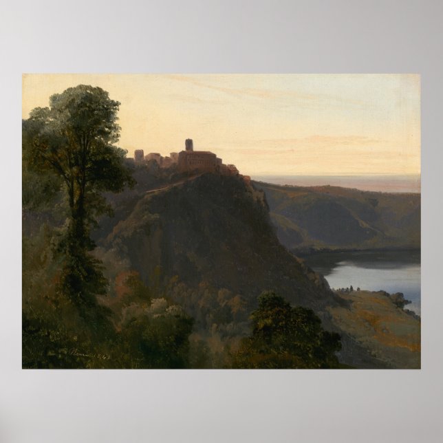 View of Lake Nemi - Jules Coignet Fine Art Poster (Front)