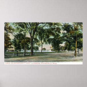 View of Lake Quannapowitt and Lakeside Poster