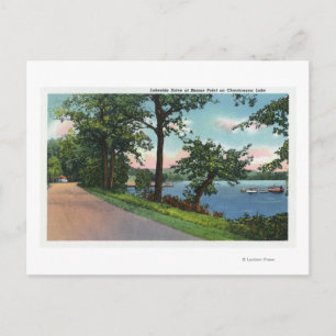 View of Lakeside Drive along Chautauqua Lake Postcard