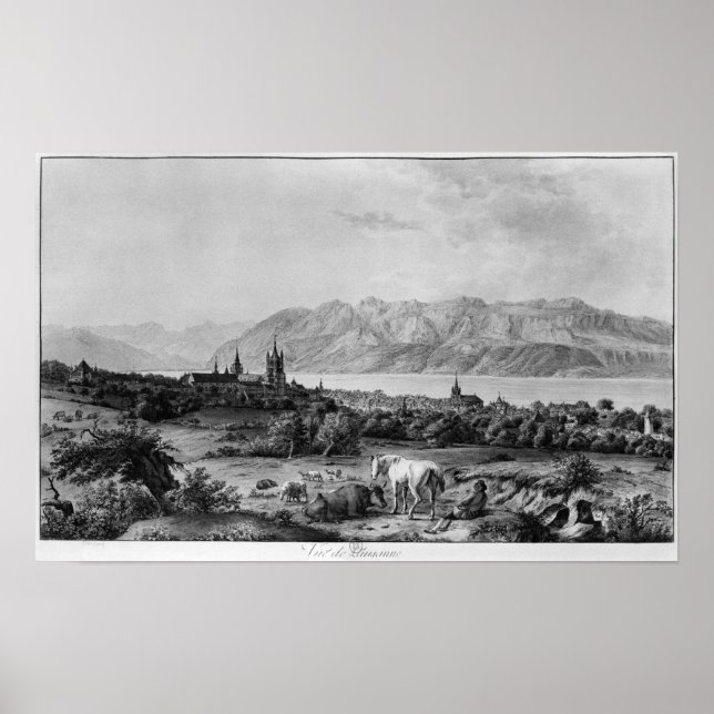 View of Lausanne Poster (Front)