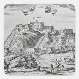 View of Lhasa, capital of Tibet Square Sticker
