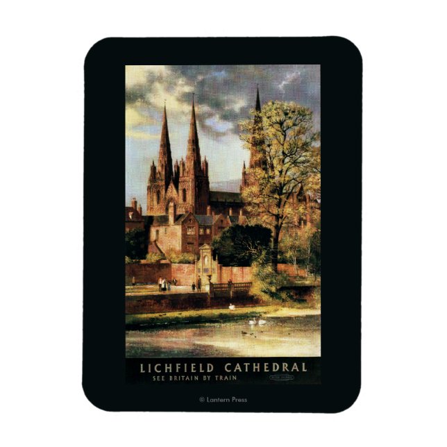 View of Lichfield Cathedral Magnet (Vertical)