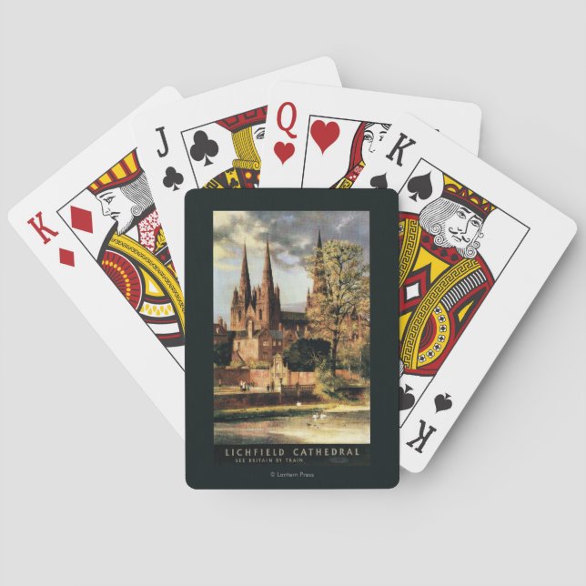 View of Lichfield Cathedral Playing Cards (Back)