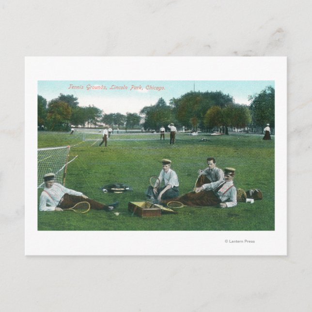 View of Lincoln Park Tennis GroundsChicago, IL Postcard (Front)