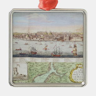 View of Lisbon, 1755 Metal Ornament