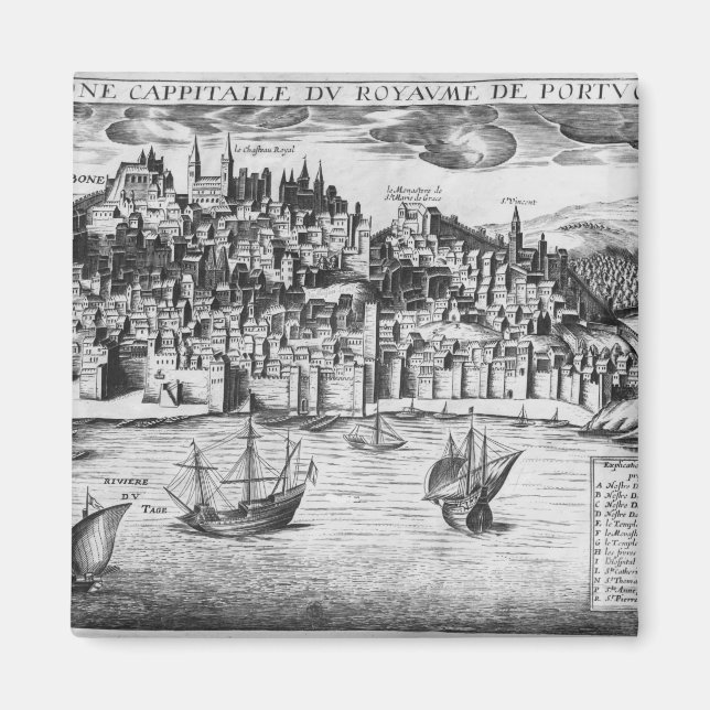 View of Lisbon Magnet (Front)