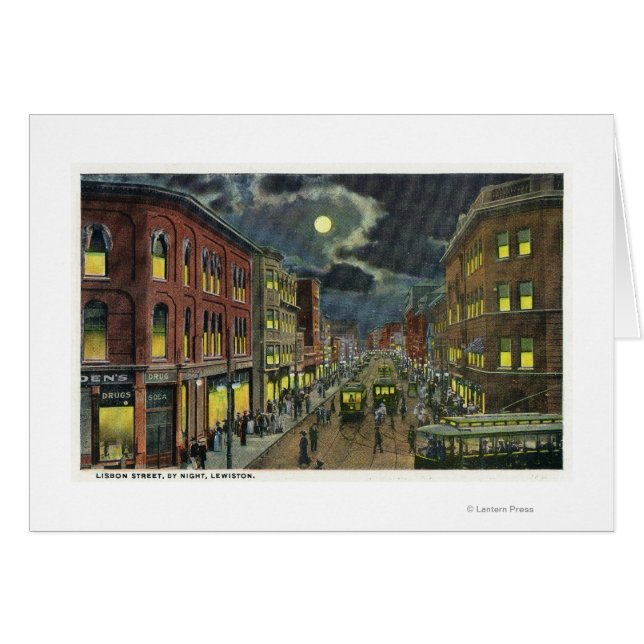 View of Lisbon Street at Night (Front Horizontal)