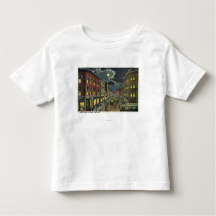 View of Lisbon Street at Night Toddler T-Shirt