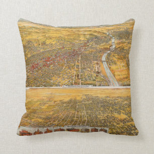 View Of Los Angeles, 1894 Cushion