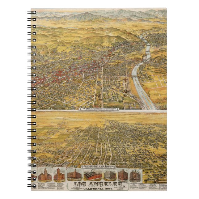 View Of Los Angeles, 1894 Notebook (Front)