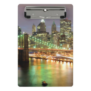 View of Lower Manhattan and the Brooklyn Bridge Mini Clipboard