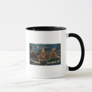 View of Luna Park at Night Mug