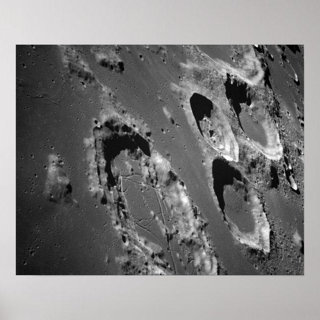 View of Lunar Surface taken from Apollo 8 Poster (Front)