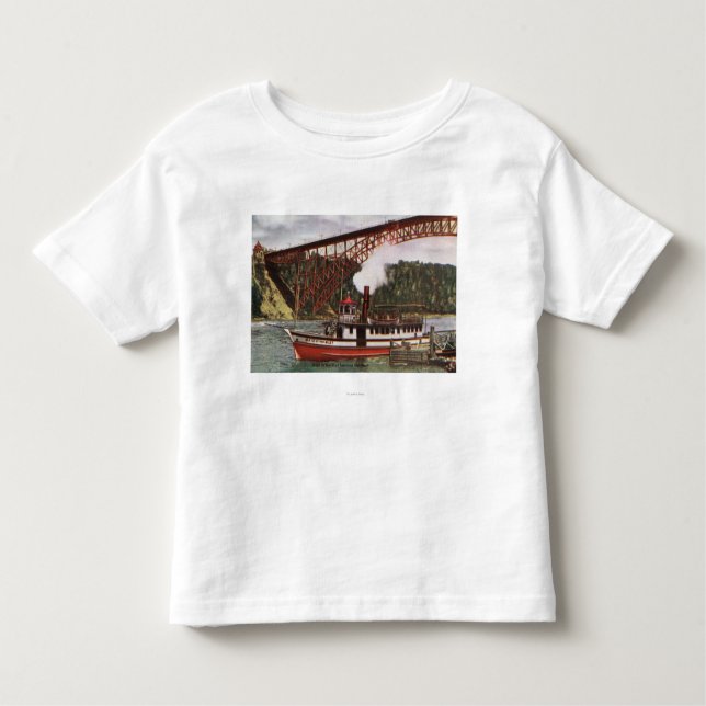 View of Maid of the Mist Boat Leaving Dock Toddler T-Shirt (Front)