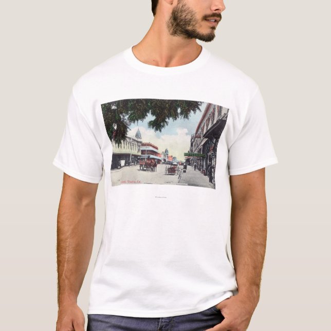 View of Main StreetVisalia, CA T-Shirt (Front)